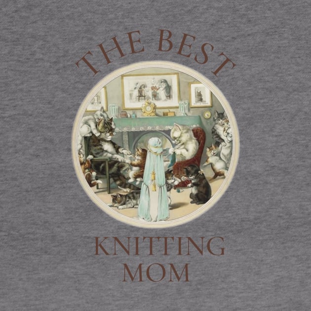 THE BEST KNITTING MOM IN THE WORLD, CAT. THE BEST KNITTING MOM EVER FINE ART VINTAGE STYLE OLD TIMES. by the619hub